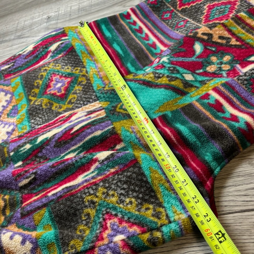 Australia Sportswear Fleece Vest Mens XL Multi Aztec Tribal Geometric Full Zip - Picture 7 of 9